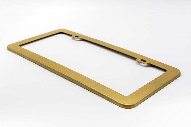 Creathome 2PCs Stainless Steel License Plate Frames with Gold Color - Image 4